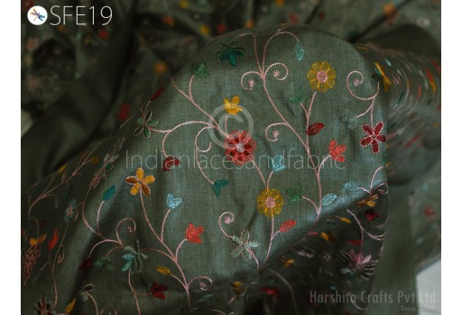 Exclusive Pure Tussar Silk Embroidery Fabric Collection by the yard Indian Raw Silk Wild Natural Peace Dress Material Tussah Silk
